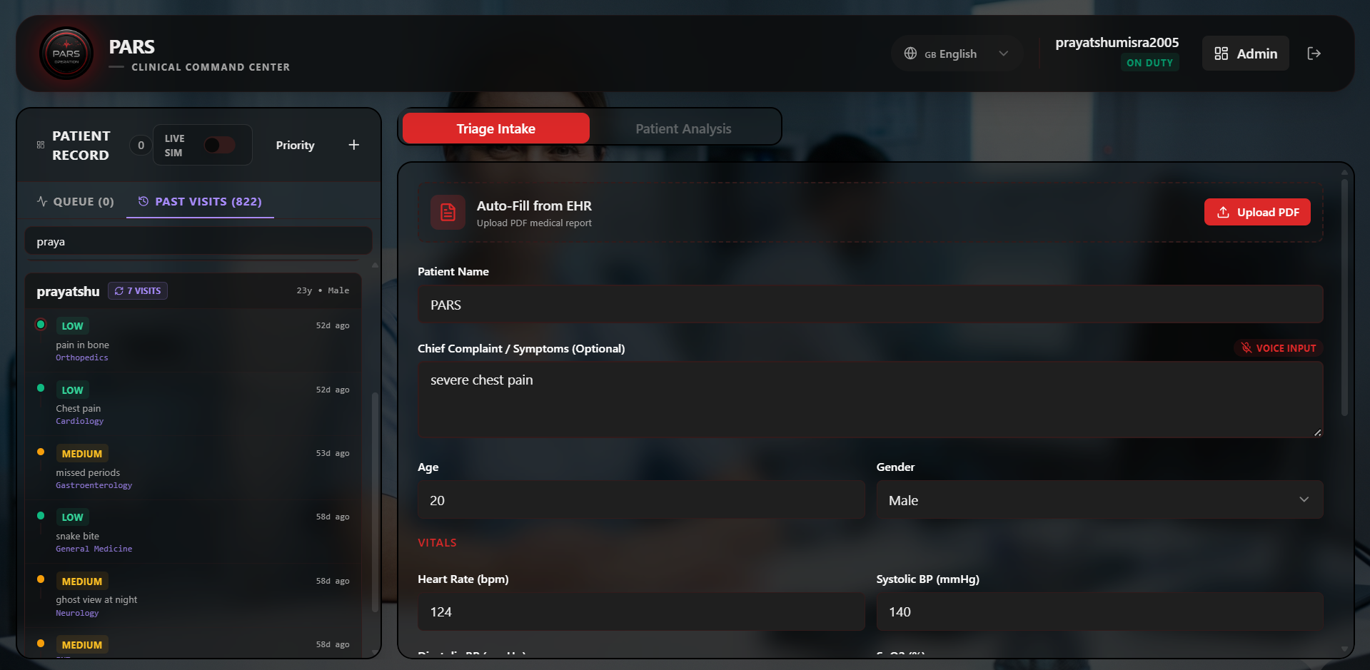 Triage Dashboard